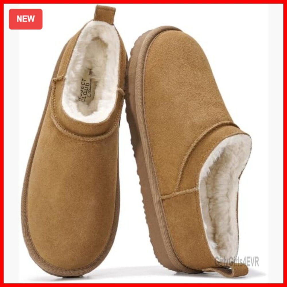 Genuine Leather Micro Boots With Memory Foam, Water Resistant Slip-On Ankle